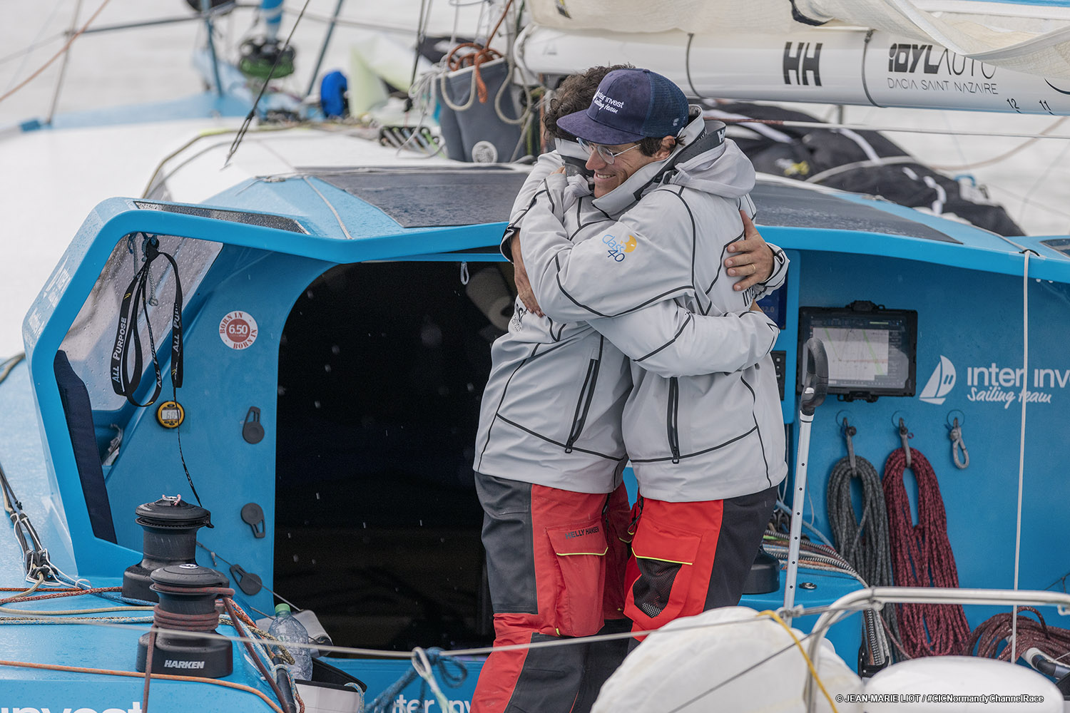 Matthieu et Kevin à l'arrivée de la CIC Normandy Channel Race