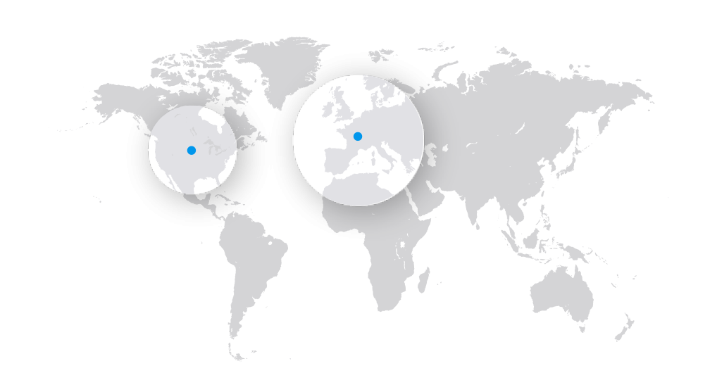 Localisation métropole, Europe et USA