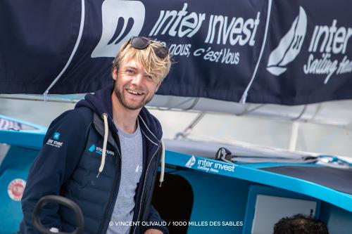 Vincent Lancien sur le bateau Inter Invest