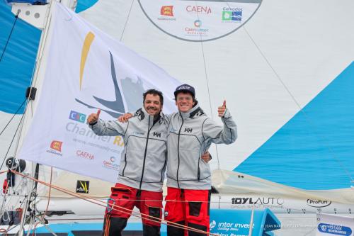 Matthieu et Kevin à l'arrivée de la CIC Normandy Channel Race