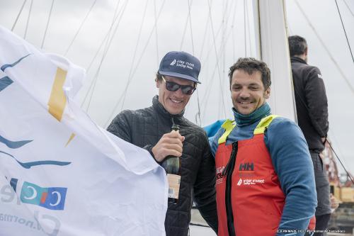 Matthieu et Kevin à l'arrivée de la CIC Normandy Channel Race