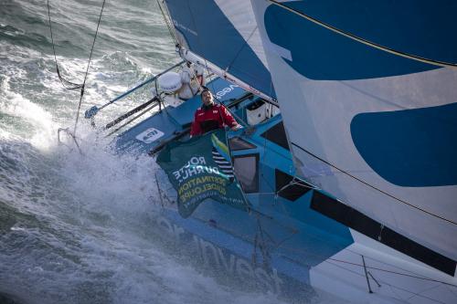 Matthieu au départ de la Route du Rhum